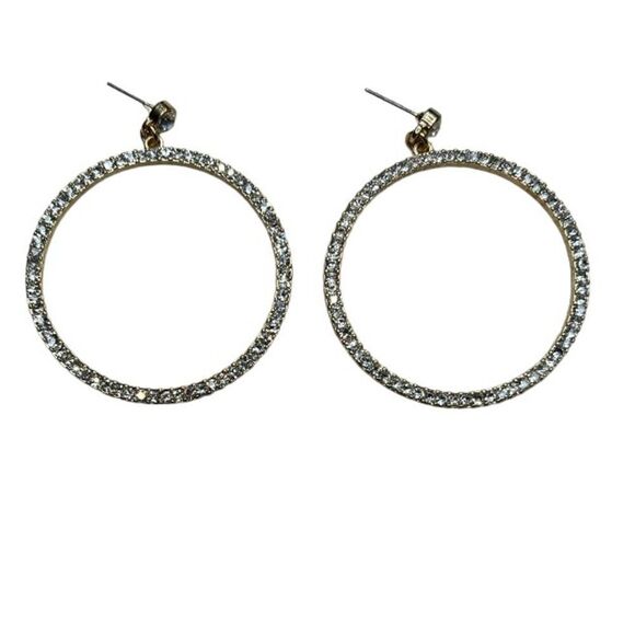 Cubic Zirconia Hoop Earrings - Picture 5 of 5